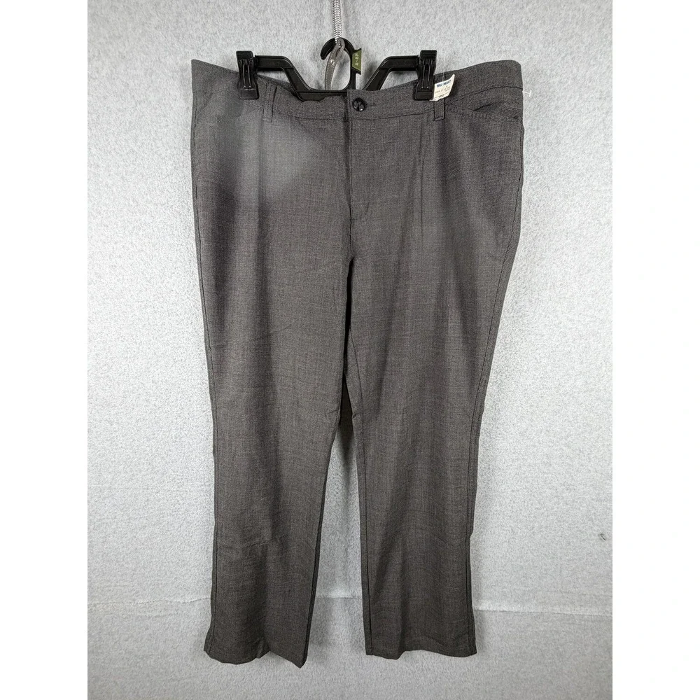 Riders By Lee Pants Womens 18 Gray Plaid Stretch Dress Work Trousers Office‎